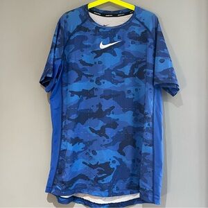 Nike Pro Dri-FIT Shirt in Blue and Gray